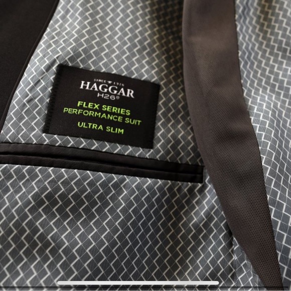 New! Haggar mens midnight blue ultra slim suit coat - Picture 3 of 5